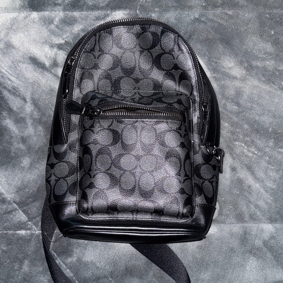 Coach Black and Gray Men\'s Backpack Coach Black and Gray Men\'s Backpack